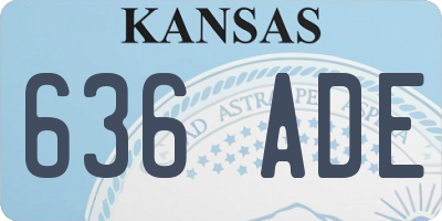 KS license plate 636ADE