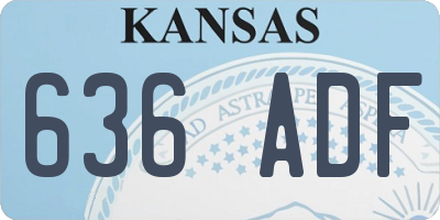 KS license plate 636ADF