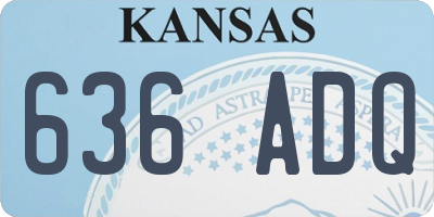 KS license plate 636ADQ