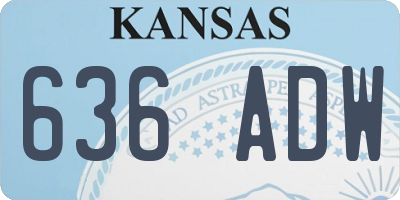 KS license plate 636ADW
