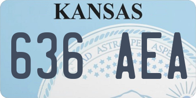 KS license plate 636AEA
