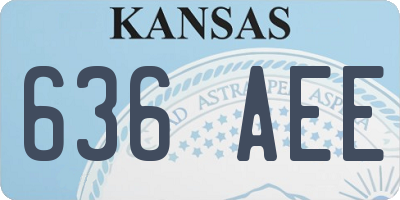 KS license plate 636AEE