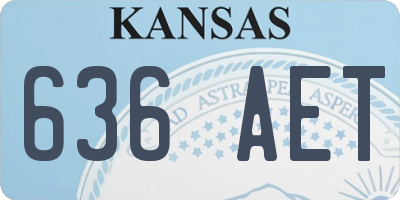 KS license plate 636AET
