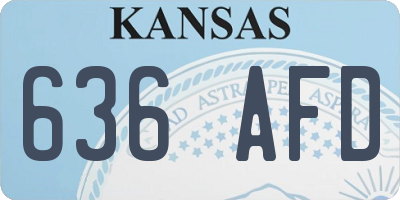 KS license plate 636AFD
