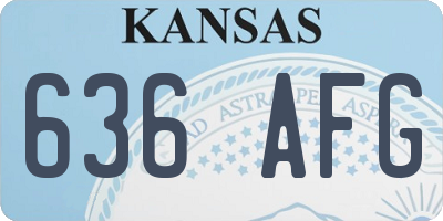 KS license plate 636AFG