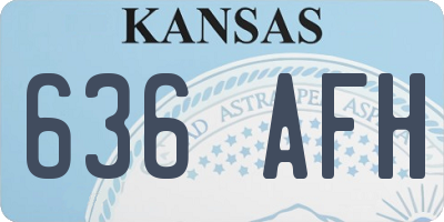 KS license plate 636AFH