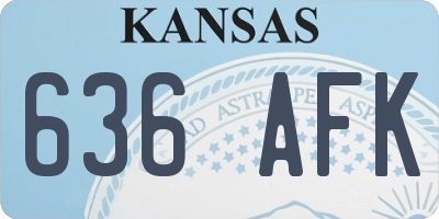KS license plate 636AFK