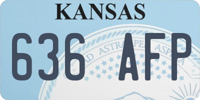KS license plate 636AFP
