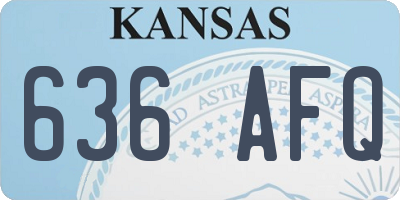 KS license plate 636AFQ