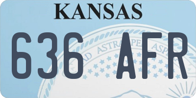 KS license plate 636AFR