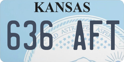 KS license plate 636AFT