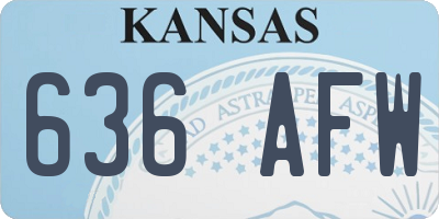 KS license plate 636AFW