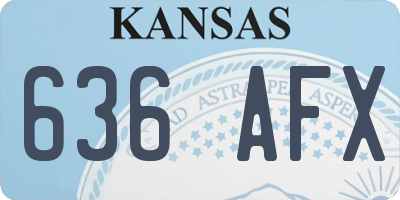 KS license plate 636AFX