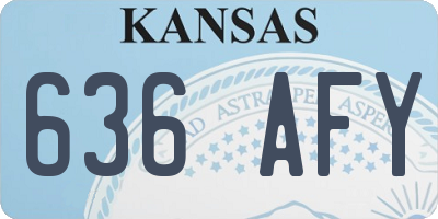 KS license plate 636AFY