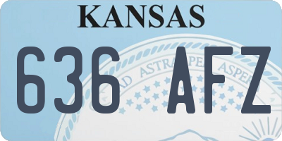 KS license plate 636AFZ