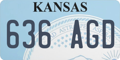 KS license plate 636AGD