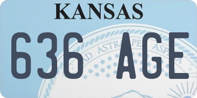 KS license plate 636AGE