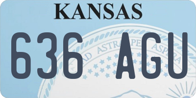 KS license plate 636AGU