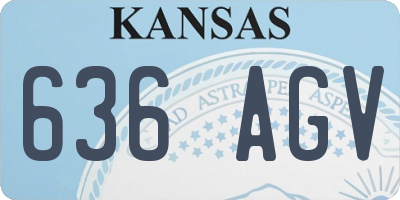 KS license plate 636AGV