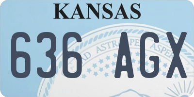 KS license plate 636AGX