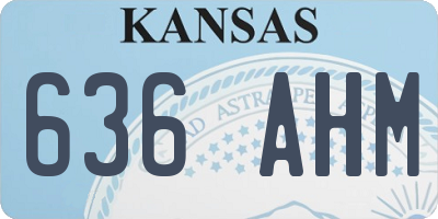 KS license plate 636AHM