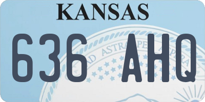 KS license plate 636AHQ
