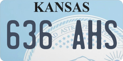 KS license plate 636AHS