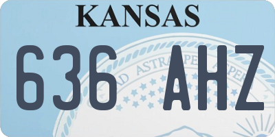 KS license plate 636AHZ