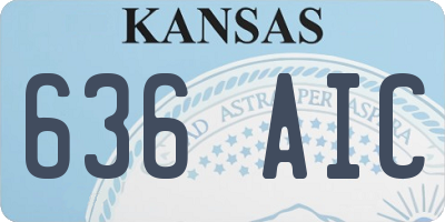 KS license plate 636AIC