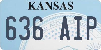 KS license plate 636AIP