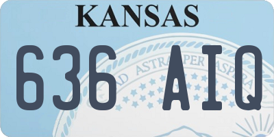 KS license plate 636AIQ
