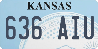 KS license plate 636AIU