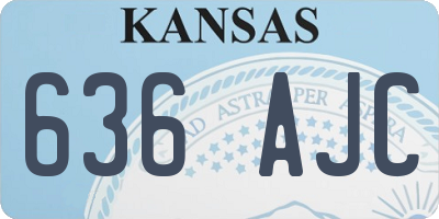 KS license plate 636AJC
