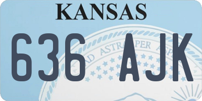 KS license plate 636AJK