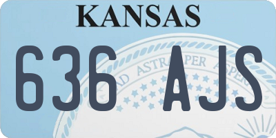 KS license plate 636AJS