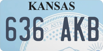 KS license plate 636AKB