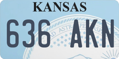 KS license plate 636AKN