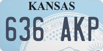 KS license plate 636AKP