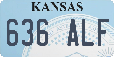 KS license plate 636ALF