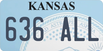 KS license plate 636ALL