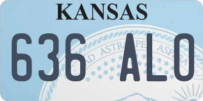 KS license plate 636ALO