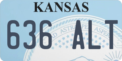 KS license plate 636ALT