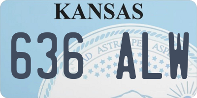 KS license plate 636ALW