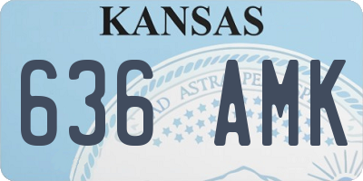 KS license plate 636AMK