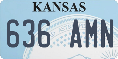 KS license plate 636AMN