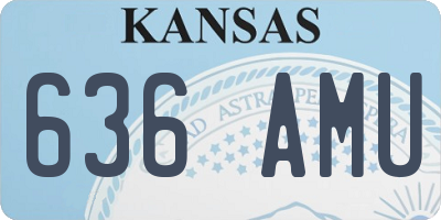 KS license plate 636AMU