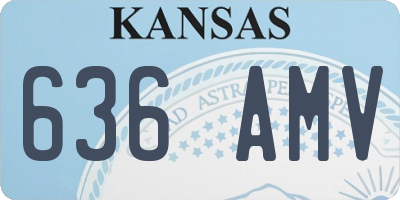 KS license plate 636AMV