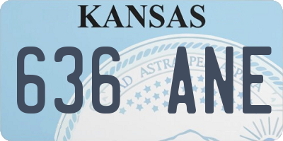 KS license plate 636ANE