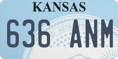 KS license plate 636ANM
