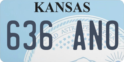KS license plate 636ANO